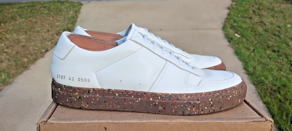 Common Projects Achilles 42EU 9/9.5US Mens 2197 BBall Confetti Sole COA $450-image