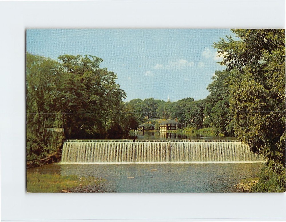 Postcard Paradise Pond and Dam Smith College Northampton Massachusetts USA