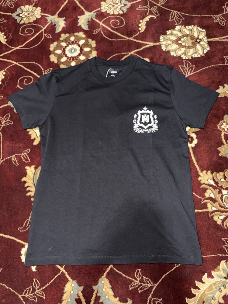 AMIRI Black Club Hollywood Graphic Logo Crewneck Short Sleeve Tee Size Medium