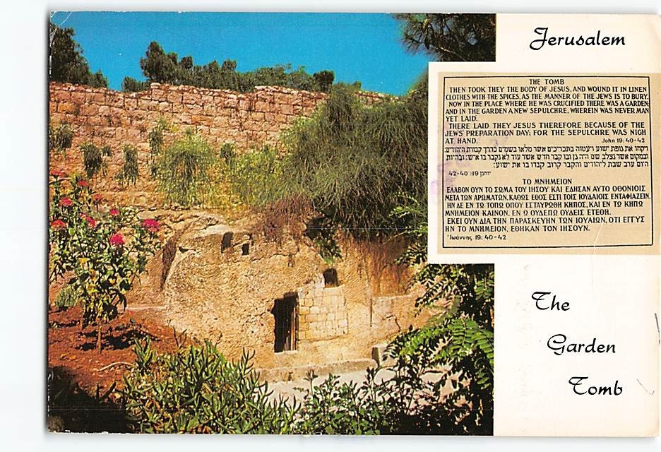 Postcard Garden Tomb Jerusalem Israel