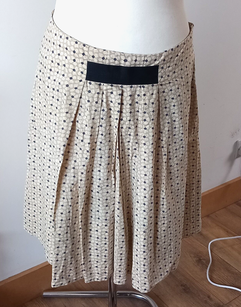 Comptoir Des Cotonniers Womens 100% Cotton Floral Pleated Mini Skirt UK 14 EU 42