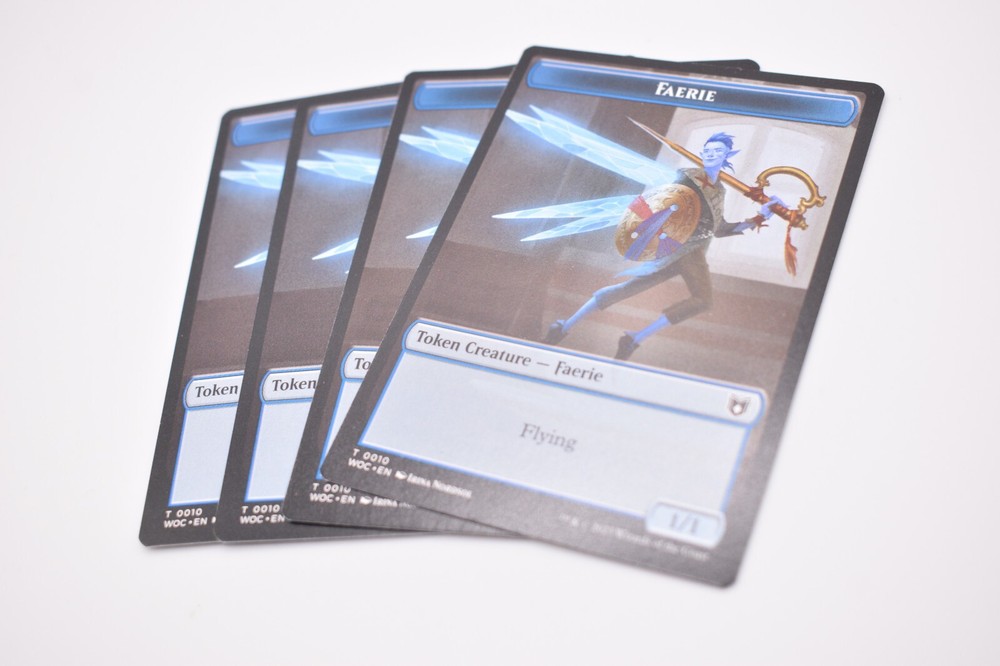 MTG-X4-Commander: Wilds of Eldraine-Faerie   Saproling Double-Sided Token-10/15