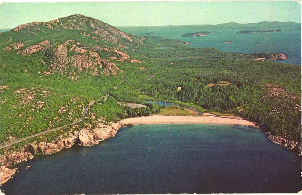 Ocean Drive, Beehive Mountain, Sand Beach, Acadia National Park, Maine Postcard-image