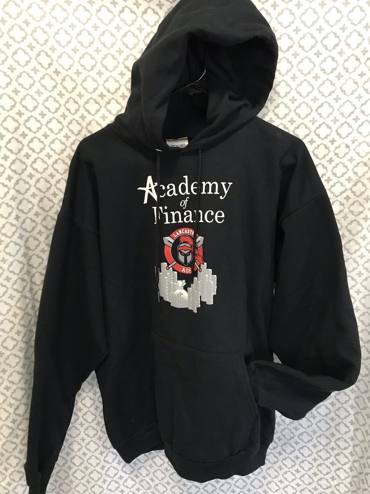 Collegiate hoodie Lancaster Academy of finance Sz Large Y2k School Academia-image