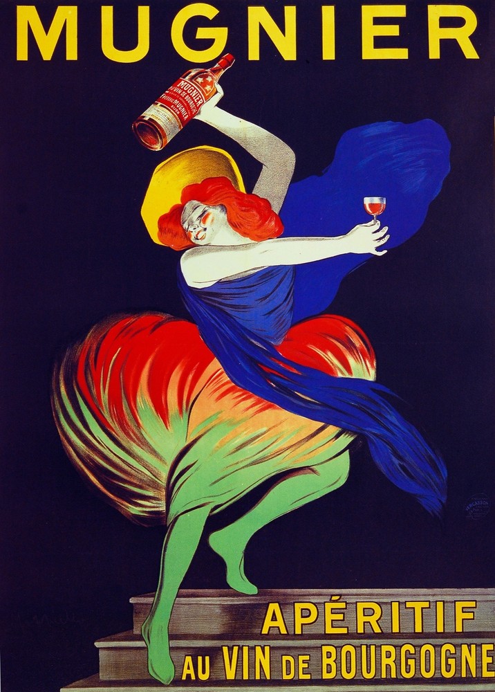 8217.Decoration Poster.Home Room wall.Art print design.Mugnier wine.Cappiello