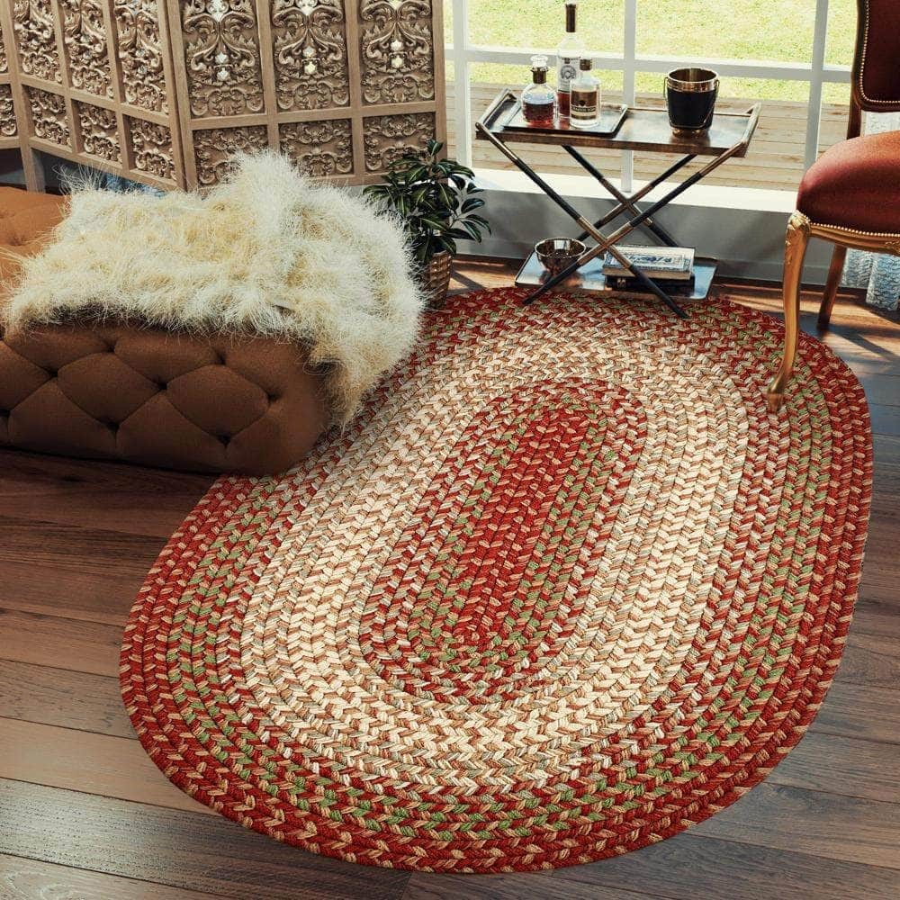 Hartford Braided Rug for Indoor / Outdoor Use -Warm Earth