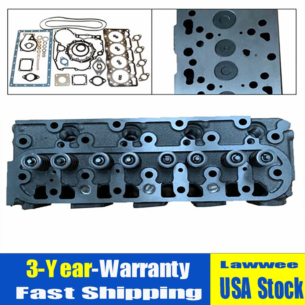 NEW Complete Cylinder Head For Kubota V1505 V1505T V1505E Engine W/Full Gasket