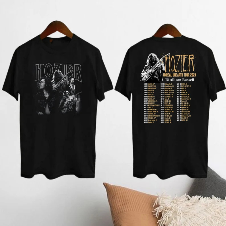 Hozier Tour 2024 Shirt, Hozier Unreal Unearth Album Shirt, Hozier 2024 Concert S
