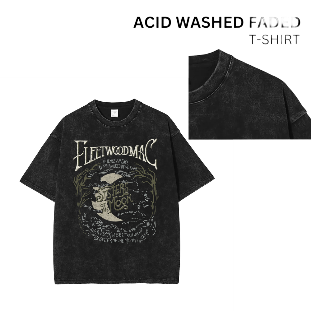 90s Acid Washed Vintage Rock Band Tee – Unisex Distressed Style 101042  