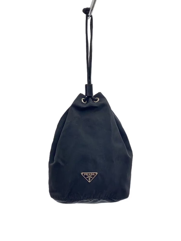 PRADA Nylon Mini Pouch Handbag Black Japan Import