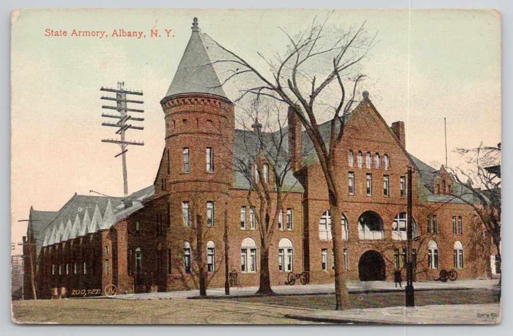 State Armory Albany NY Postcard Early 1900s Leighton & Valentine