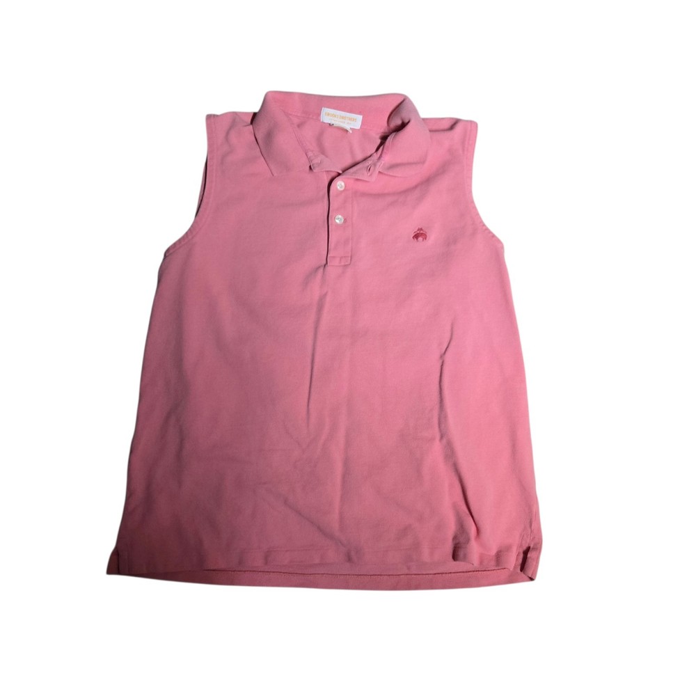 Brooks Brothers Women's Pink Sleeveless Cotton Polo Size Medium
