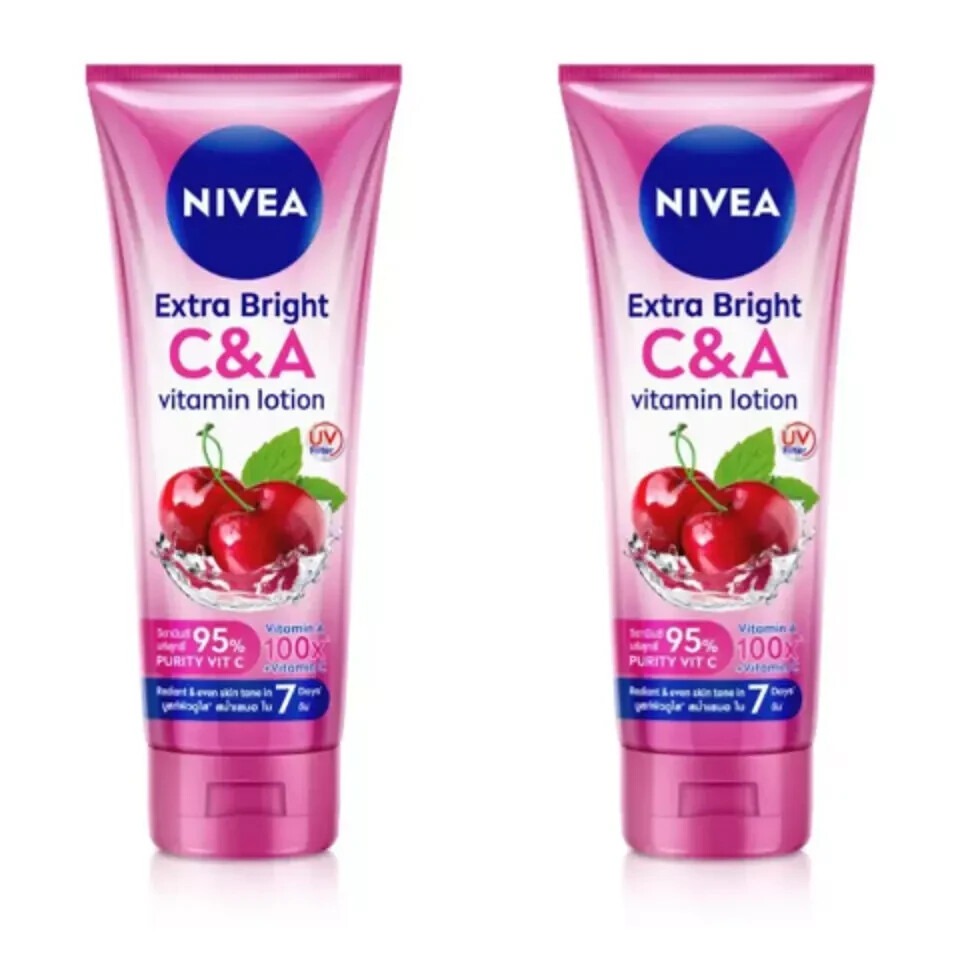 2 Pack Nivea Extra Bright C&A Vitamin Lotion 180ml Free Shipping Worldwide