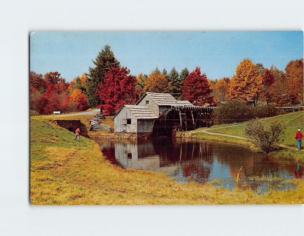 Postcard Mabry Mill Blue Ridge Parkway Meadows of Dan Virginia USA