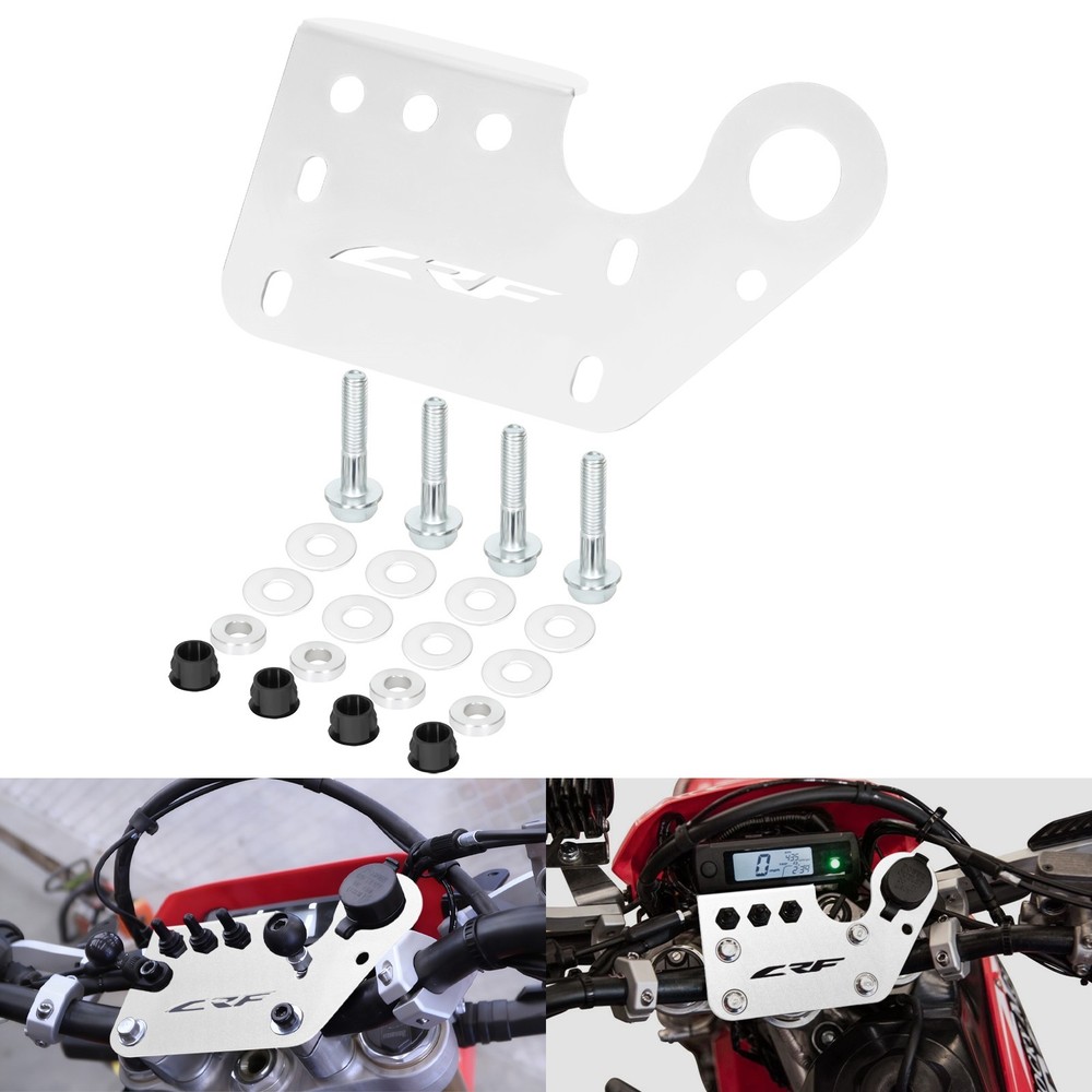 SILVER FRONT Auxiliary Dash Bare Panel ALUMINUM For HONDA CRF450L/CRF450RL/R-S