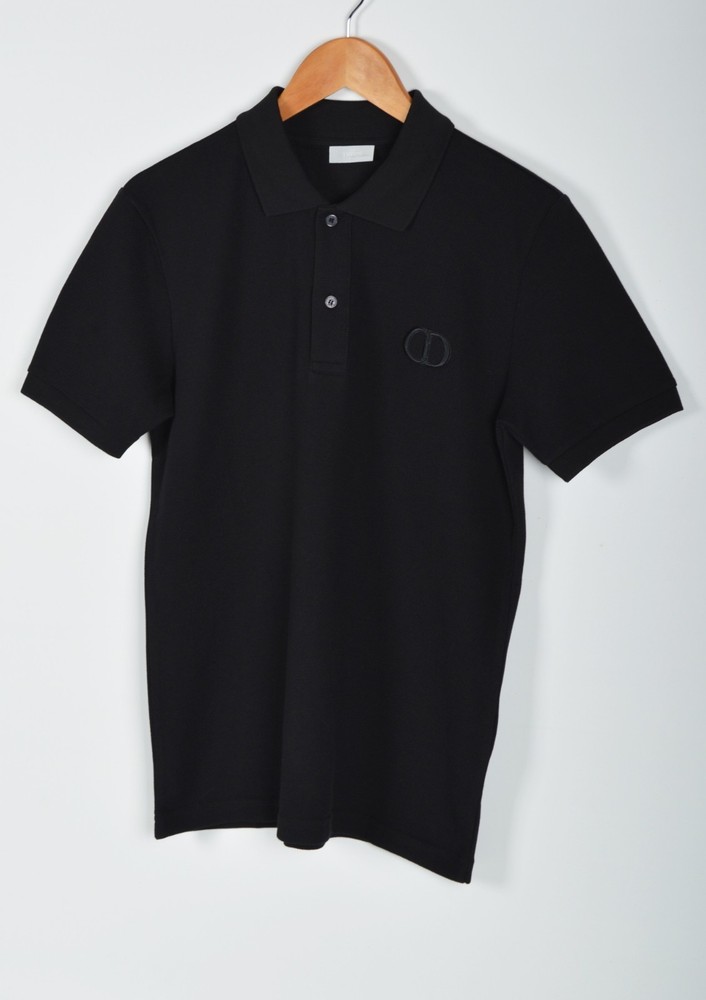 Men’s Dior Black Polo Shirt Size M Short Sleeve