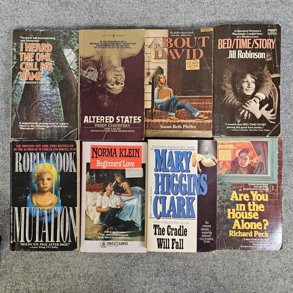 Vintage YA Novel Lot 8 Paperbacks Craven Peck Clark Cook Klein Pfeffer Chayefsky