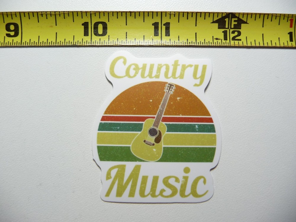 Country Music Sunset Right Lean Guitar Sticker Decal for Fans and Dance Lovers