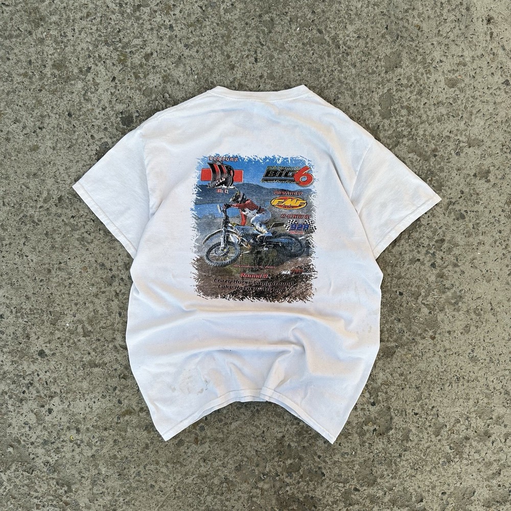 Vintage Crazy Horse Campground Round 8 USA Motocross T-Shirt for Riders