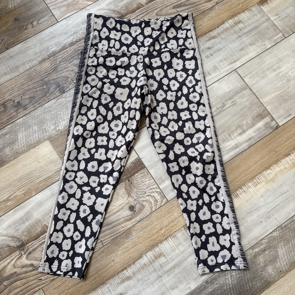 NWT Gretchen Scott Workout  Leggings Wildcat Leopard Print Stretch Size S