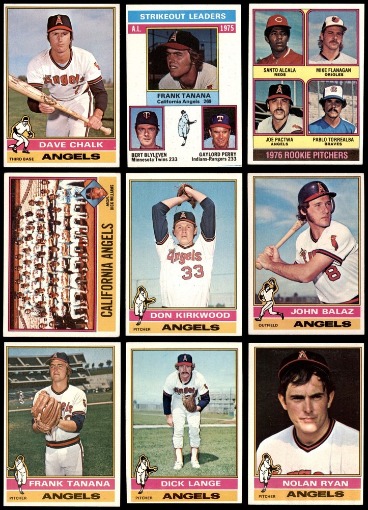 1976 Topps Angels Near Team Set w/Traded 5 - EX 4798504 (28 / 30 cards)