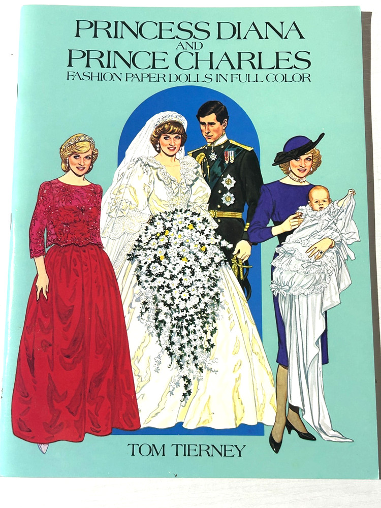 Paper Doll Book UNUSED - Princess Diana Prince Charles 1985 Tierney