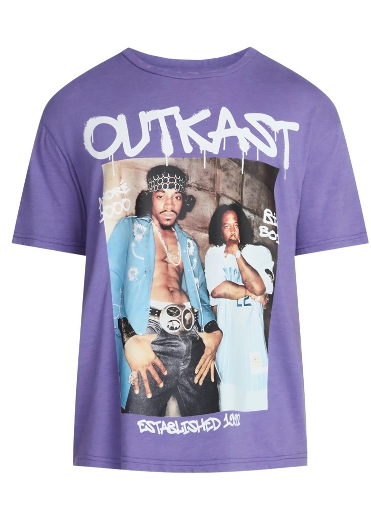 OutKast Purple Graphic T-Shirt Crew Neck Short Sleeve Size M