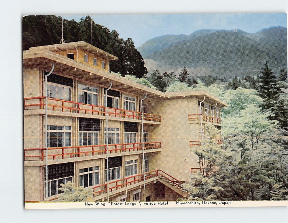 Postcard New Wing Forest Lodge Fujiya Hotel Miyanoshita Hakone Japan