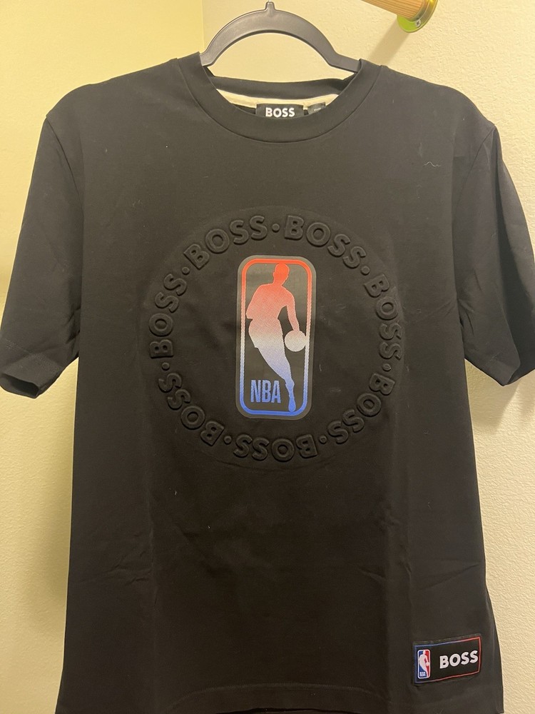 BOSS x NBA Graphic Logo Crew Neck Short Sleeve T-Shirt Black M Men