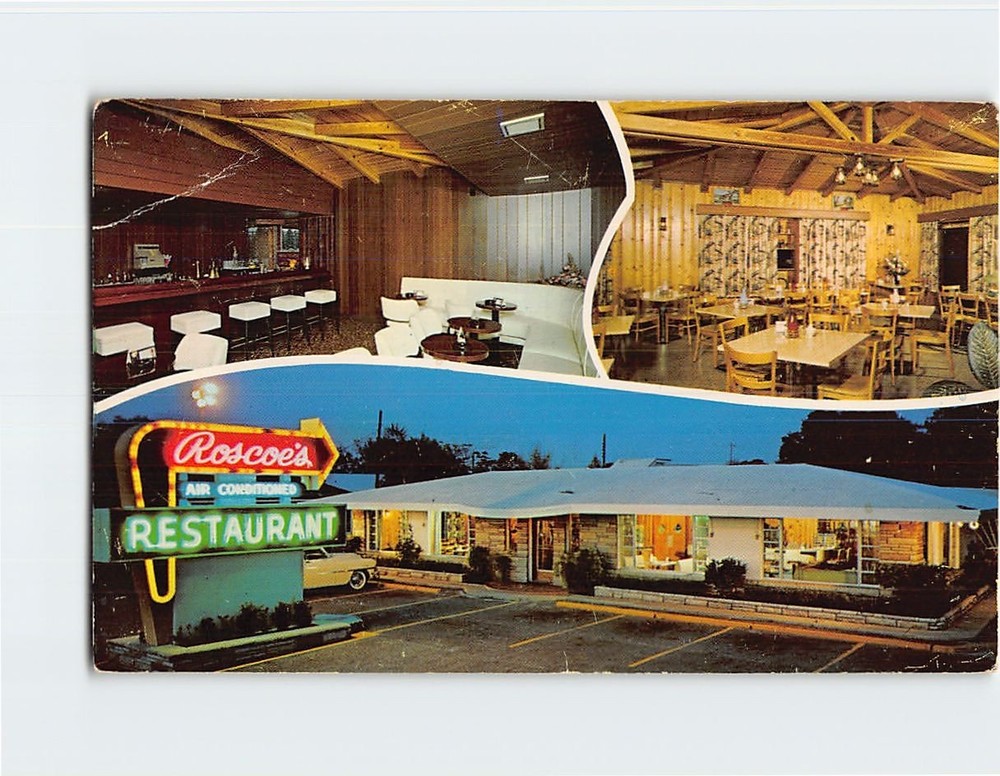 Postcard Roscoe's Restaurant and Cocktail Lounge Saint St. Augustine Florida USA