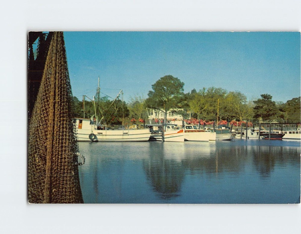 Postcard Inner Harbor Ocean Springs Mississippi USA