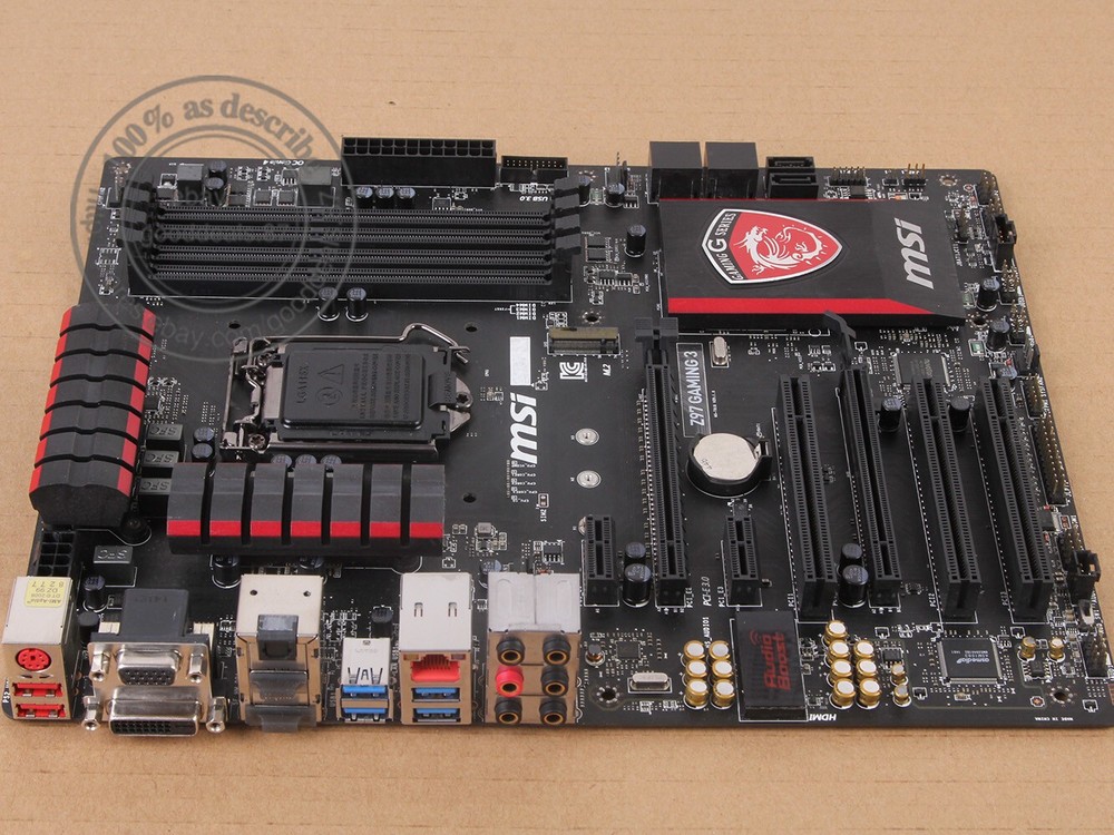 Original MSI Z97 GAMING 3, LGA 1150, Intel Z97 Motherboard ATX DDR3 USB 3.0