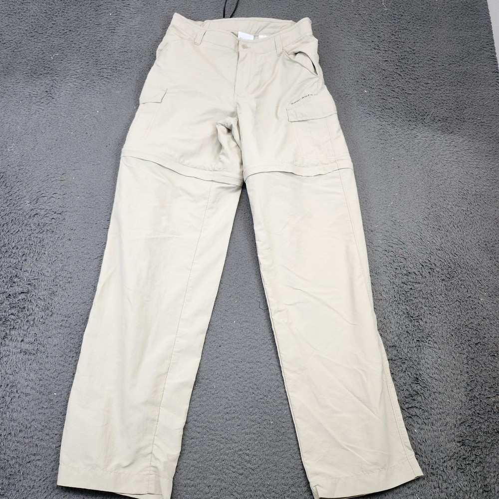 Columbia Pants Mens XS Khaki Convertible Zip Off Omni-Shade Hiking Cargo Trail