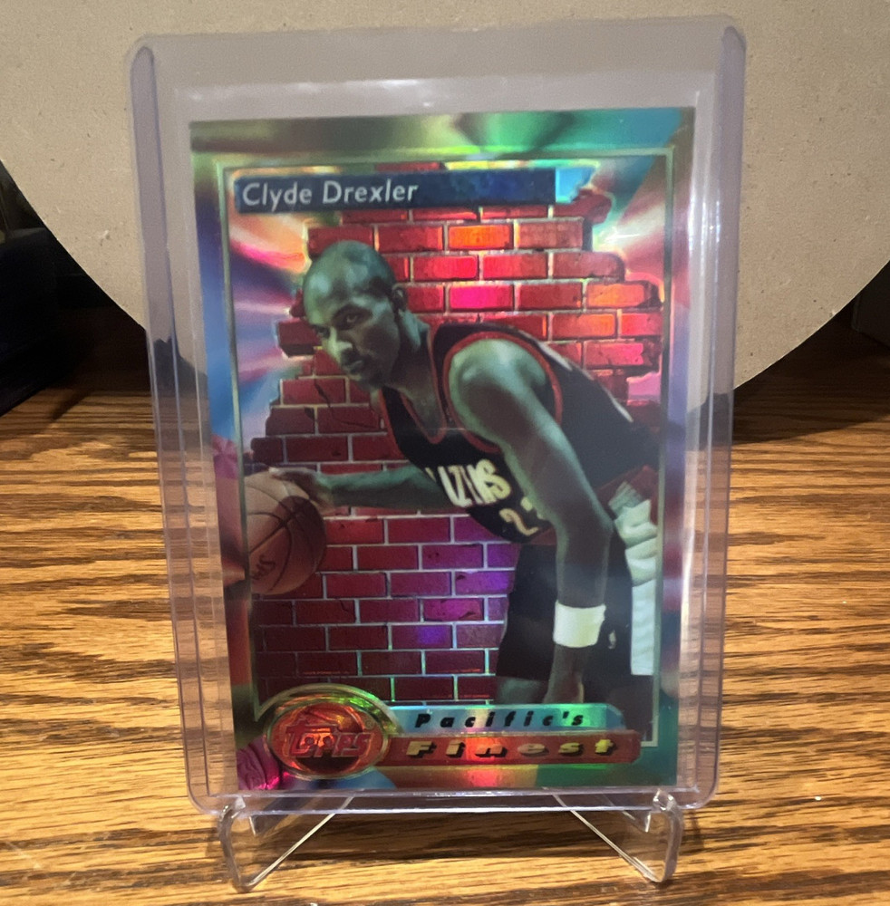 1993-94 Topps Finest REFRACTOR Clyde Drexler #129 Portland Trail Blazers