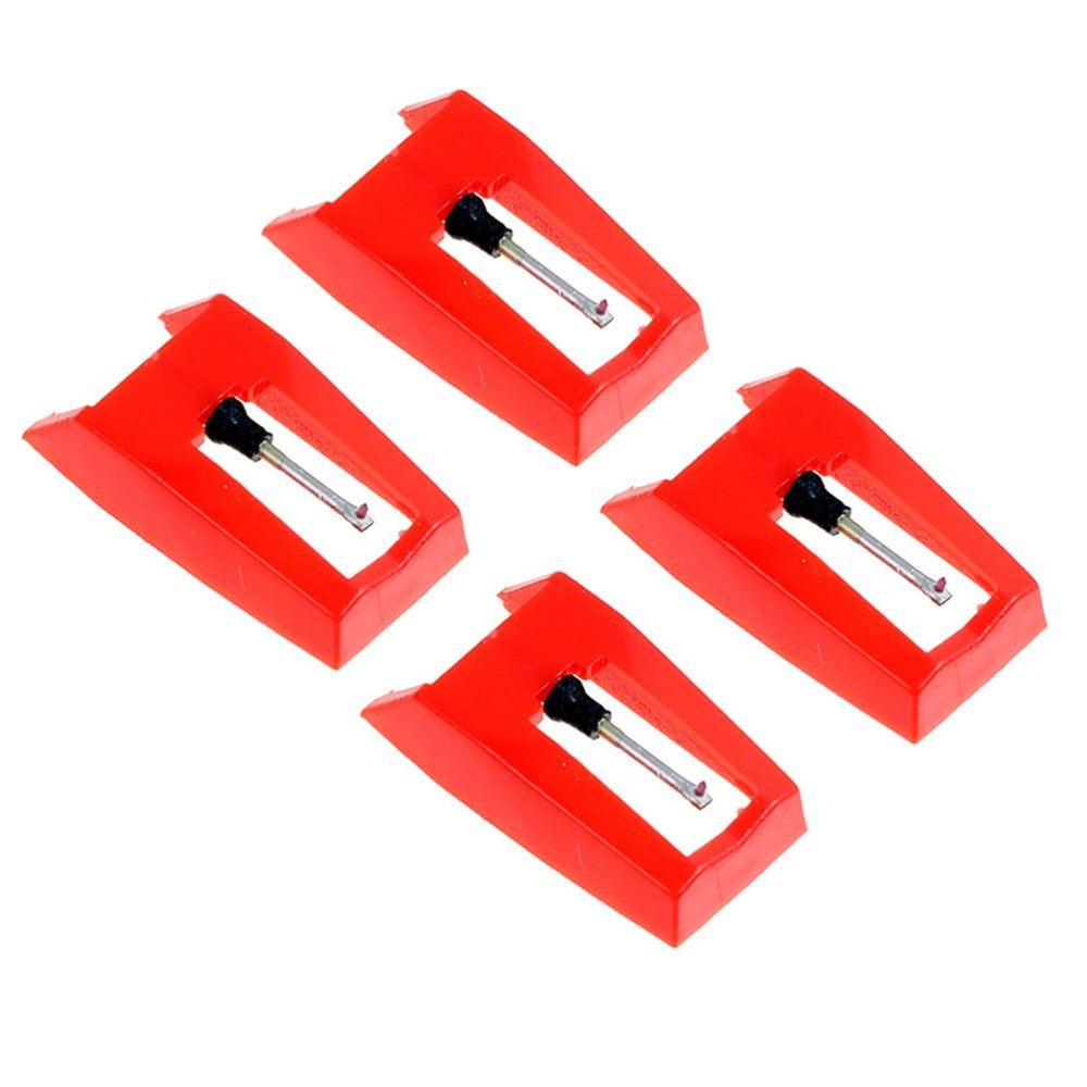 4Pcs Red Stylus Needles for Turntable Phonograph Record Player Replacement