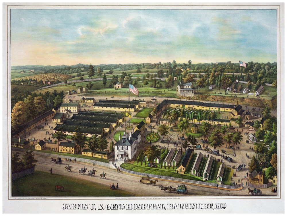 Decor Poster. Fine Graphic Art. Central Hospital, Baltimore MD Wall Design. 1289