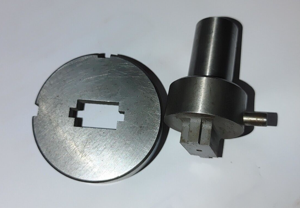 .530 X .818 Rectangle connector punch with wings & die for Unipunch B 3 punch