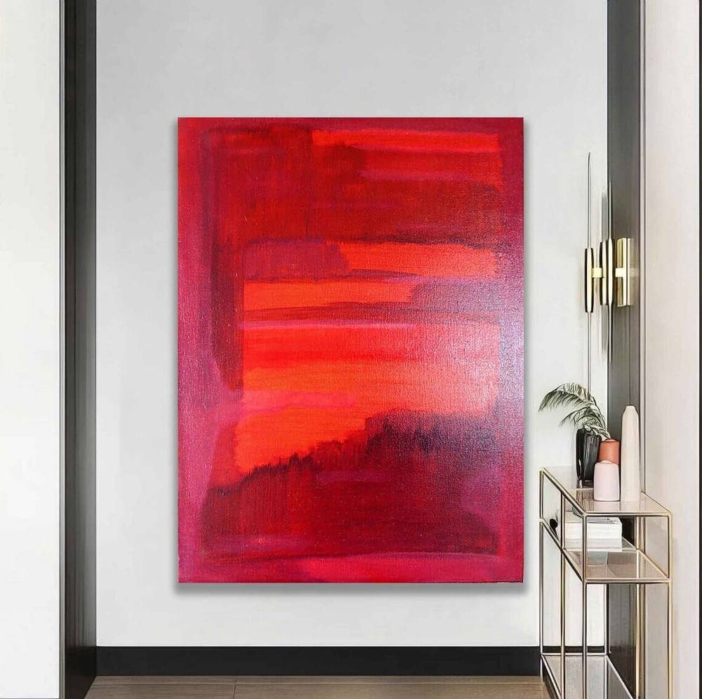 Mark Rothko Red Modern Abstract Paint Unframed Canvas Print Australian Wall Art