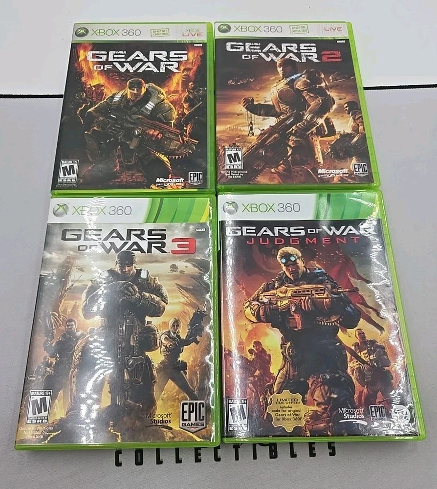 Gears of War Lot (Collection) All Cib W/ Manual Xbox 360 1, 2, 3, & Judgement