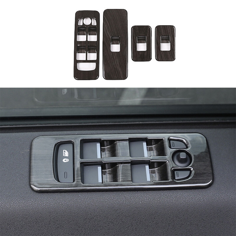 2015-2019 Discovery Sport Black Wood Grain Window Switch Panel 4PC Set