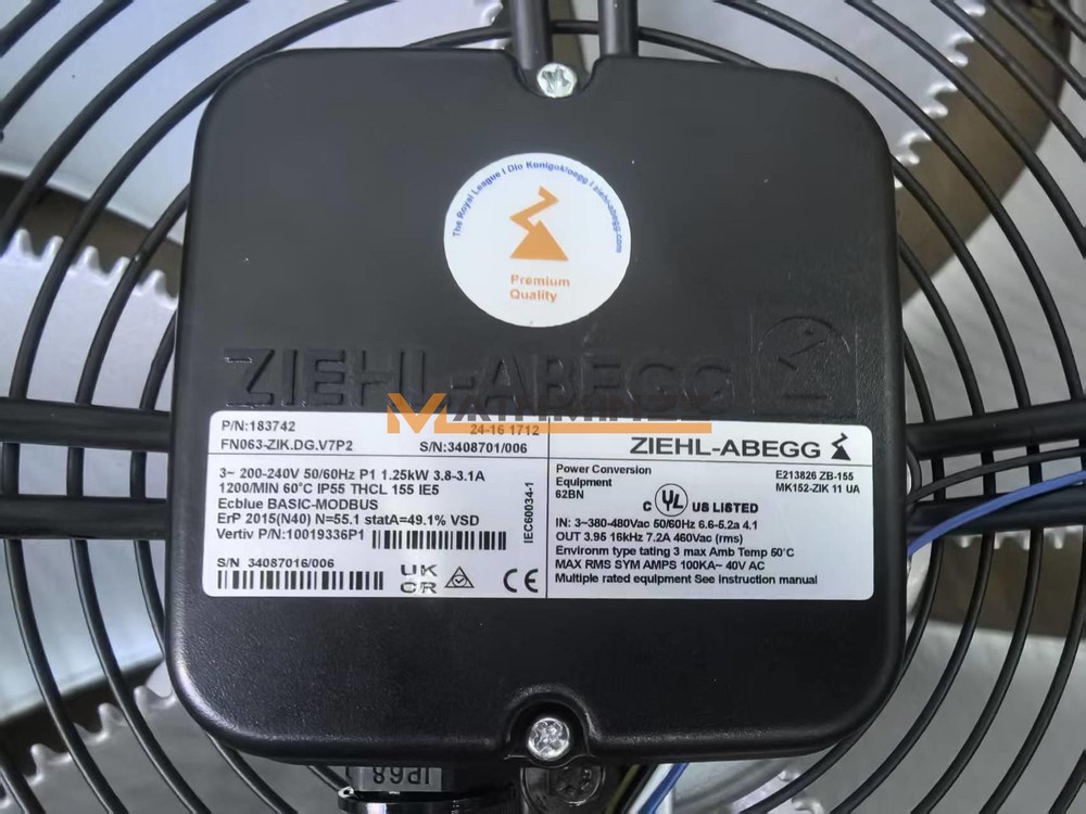 1Pcs New Ziehl-Abegg Axial Fan Fn063-Zik.dg.v7P2