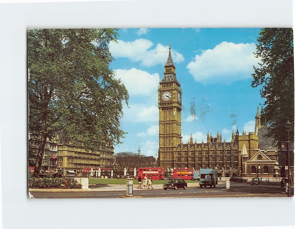 Postcard Big Ben & Parliament Square London  England