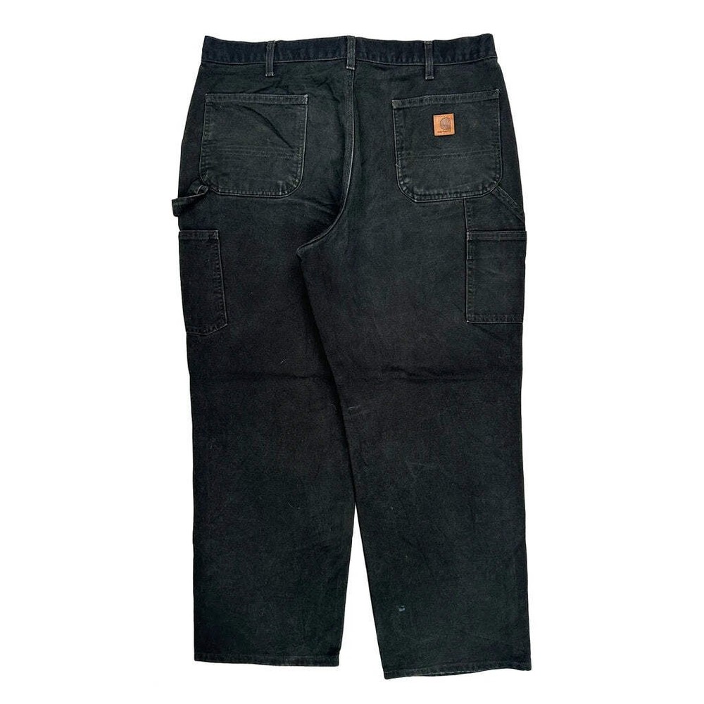 Carhartt Double Knee Carpenter Pants - 38W 30L Black Cotton