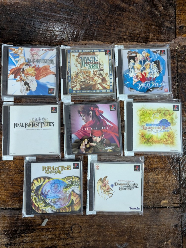 8 Game Lot PS1 JRPG RPG Japanese Playstation Tales Final Fantasy Tactics Legend