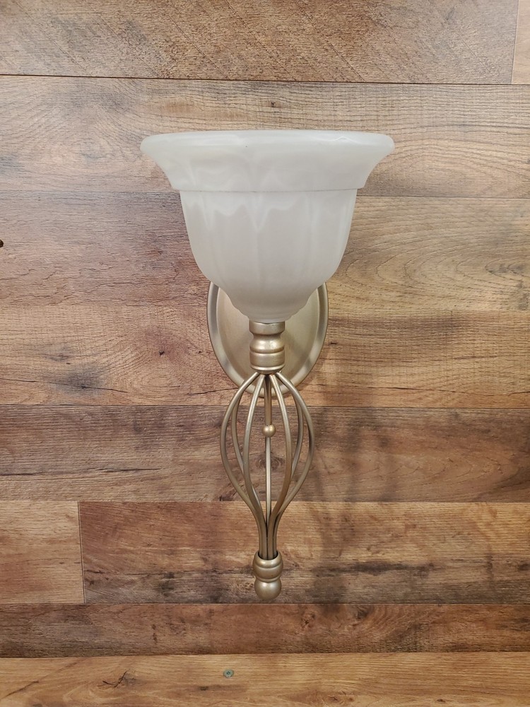 Ornate Brush Nickel Candle Holder Sconce Wall Mounted Vintage Style Metal