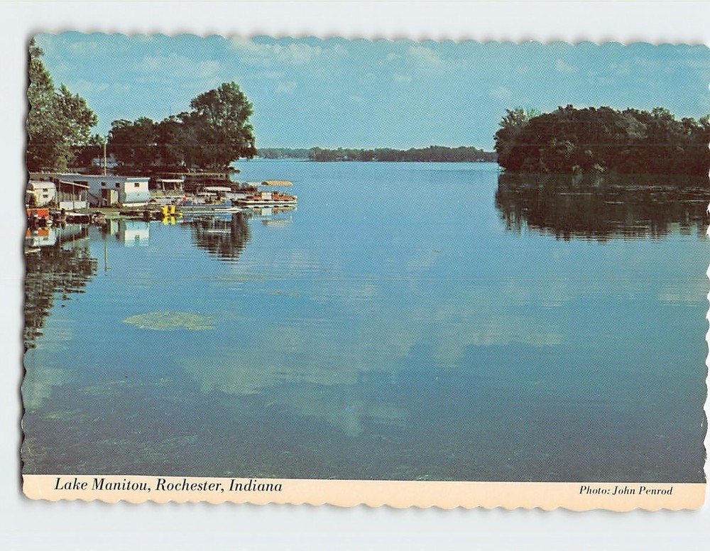 Postcard Lake Manitou Rochester Indiana USA