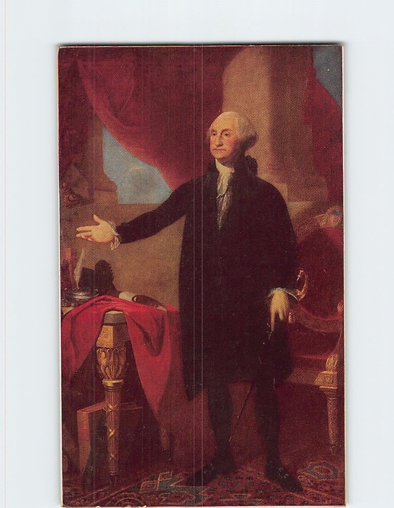 Postcard George Washington by Gilbert Stuart