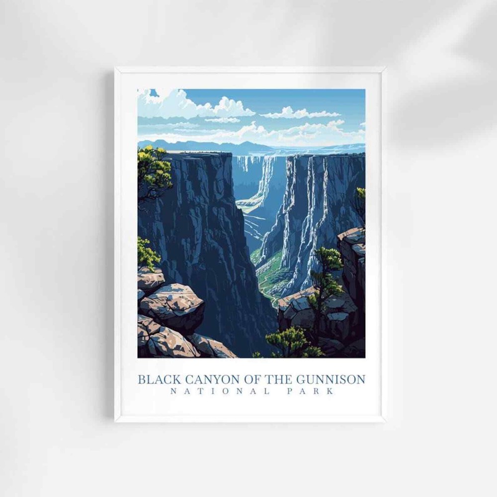 Black Canyon National Park Travel Print Wall Art Black Canyon Wall Hanging Home