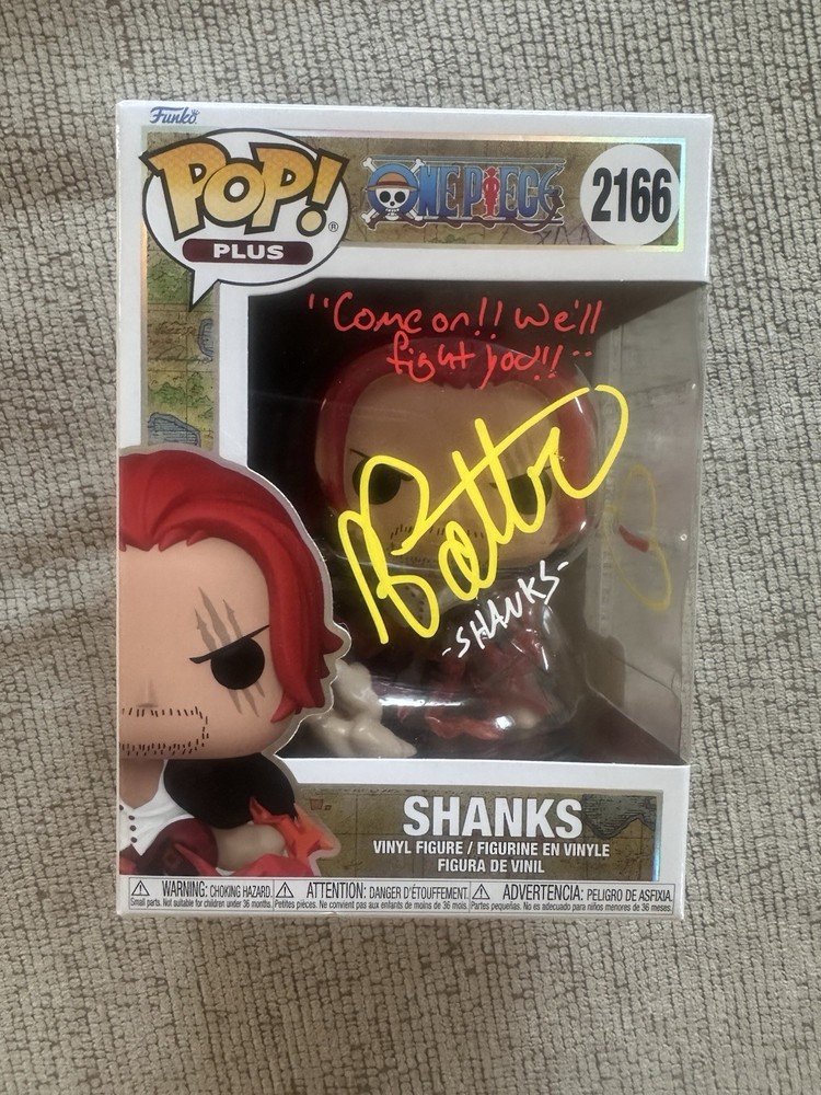 Funko Pop Plus! One Piece Shanks #2166 Figure SIGNED - With Authentication￼