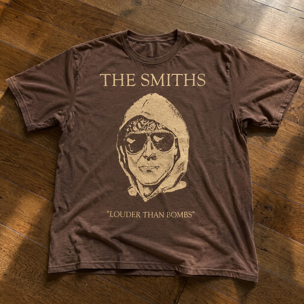 The Smiths Louder Than Bombs Brown Graphic T-Shirt Vintage Style Band Tee